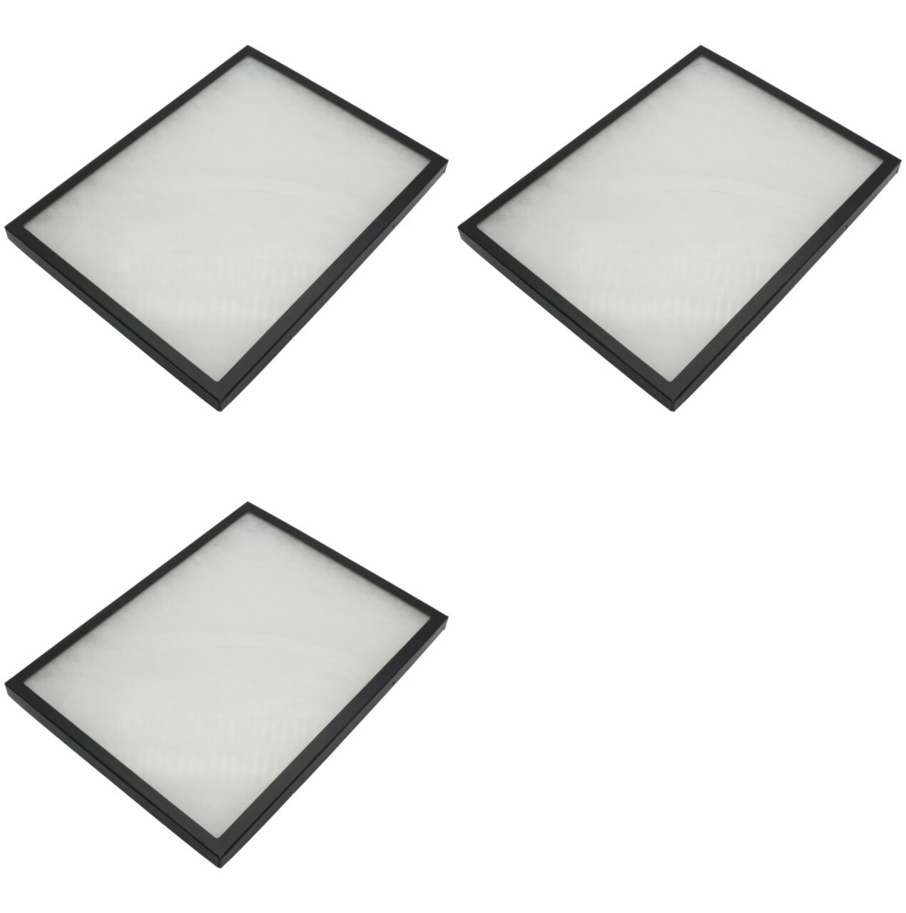 Specimen Antique Display Cases Frame Black with Glass Top 16&#x22; x 12&#x22; x 3/4&#x22; Pack of 3
